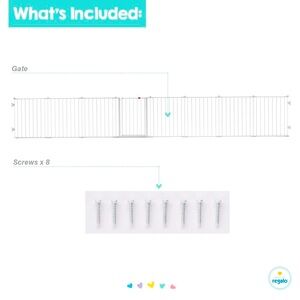 🆕Regalo 194-Inch Super Wide Adjustable Baby Gate & Play Yard, 4 Count (1 pack)